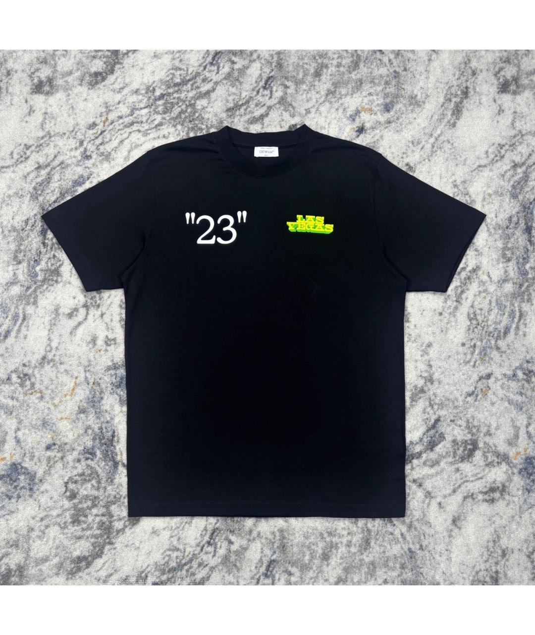 OFF-WHITE Черная хлопковая футболка, фото 9