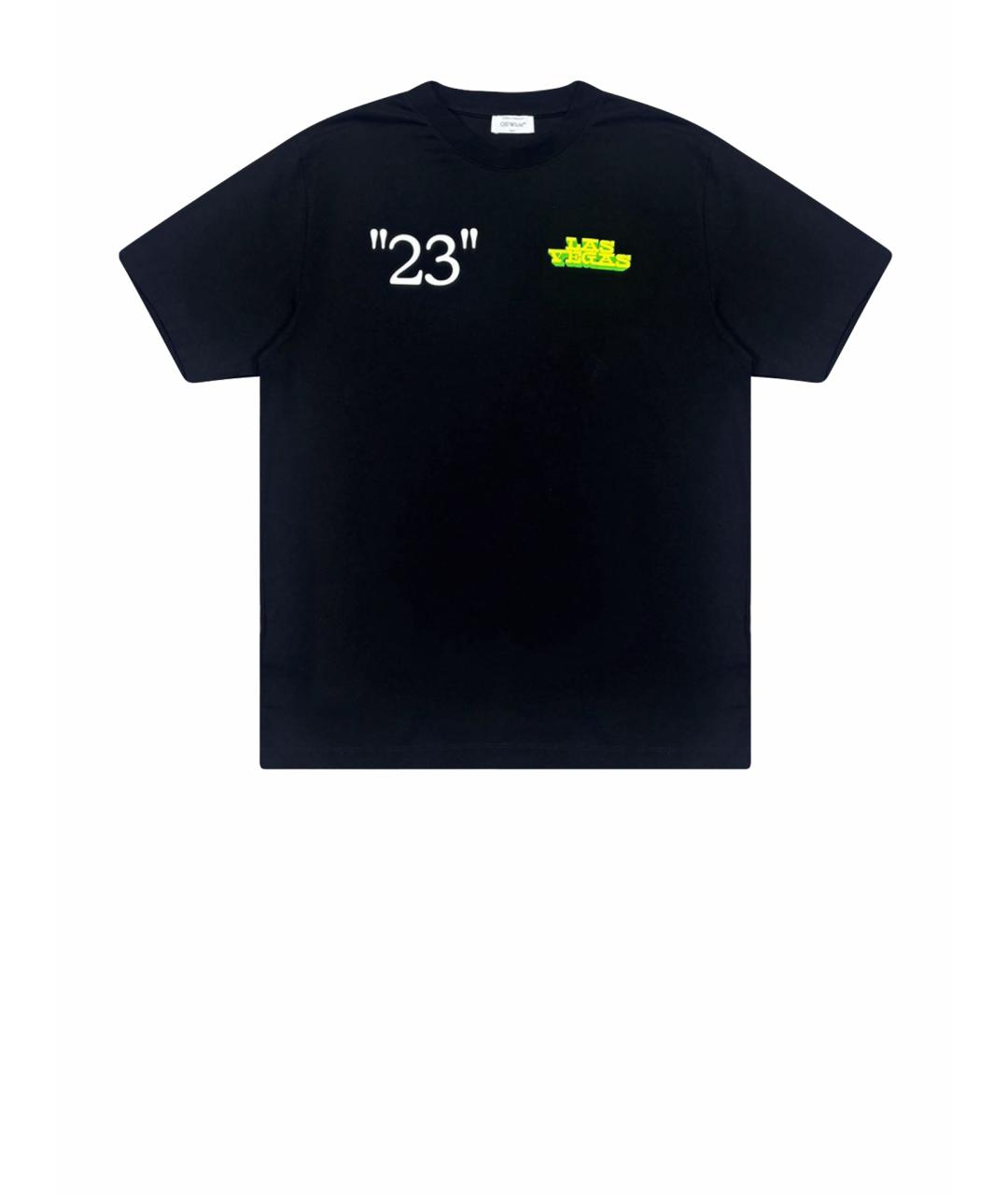 OFF-WHITE Черная хлопковая футболка, фото 1