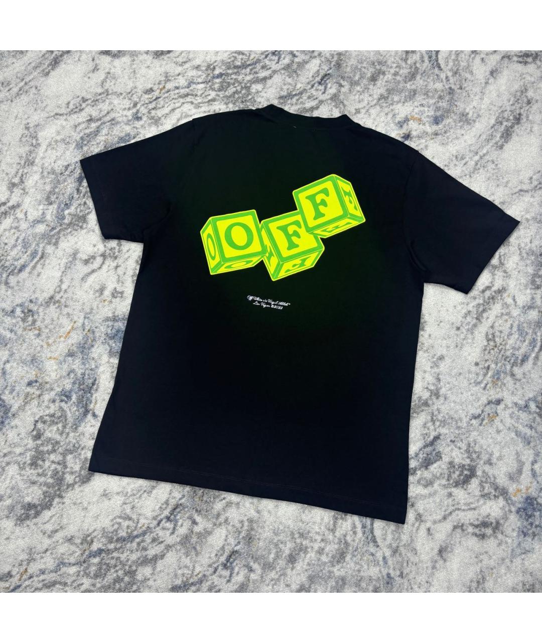 OFF-WHITE Черная хлопковая футболка, фото 2
