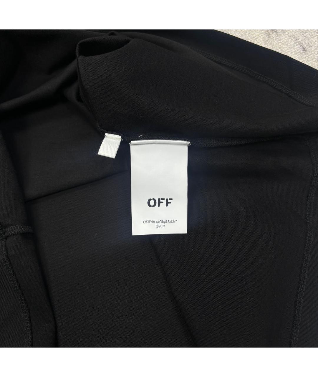 OFF-WHITE Черная хлопковая футболка, фото 5