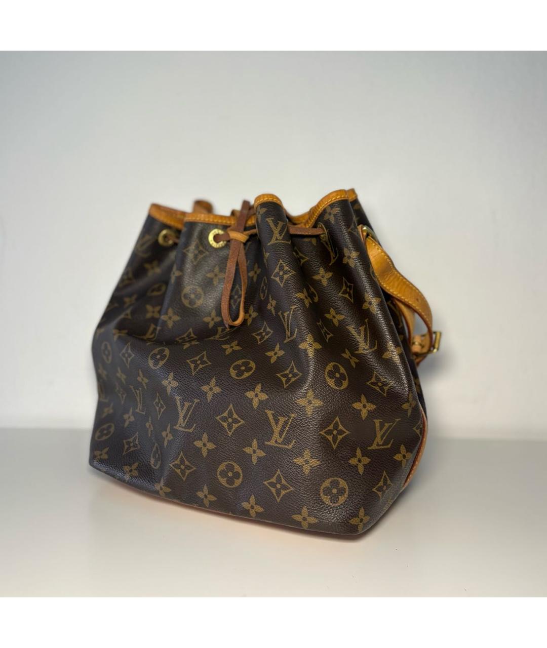 LOUIS VUITTON Коричневая кожаная сумка через плечо, фото 2