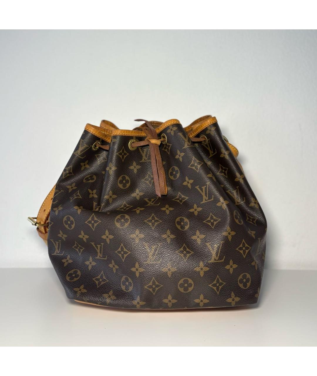 LOUIS VUITTON Коричневая кожаная сумка через плечо, фото 7