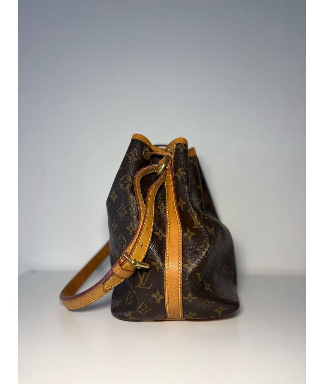 LOUIS VUITTON Коричневая кожаная сумка через плечо, фото 5