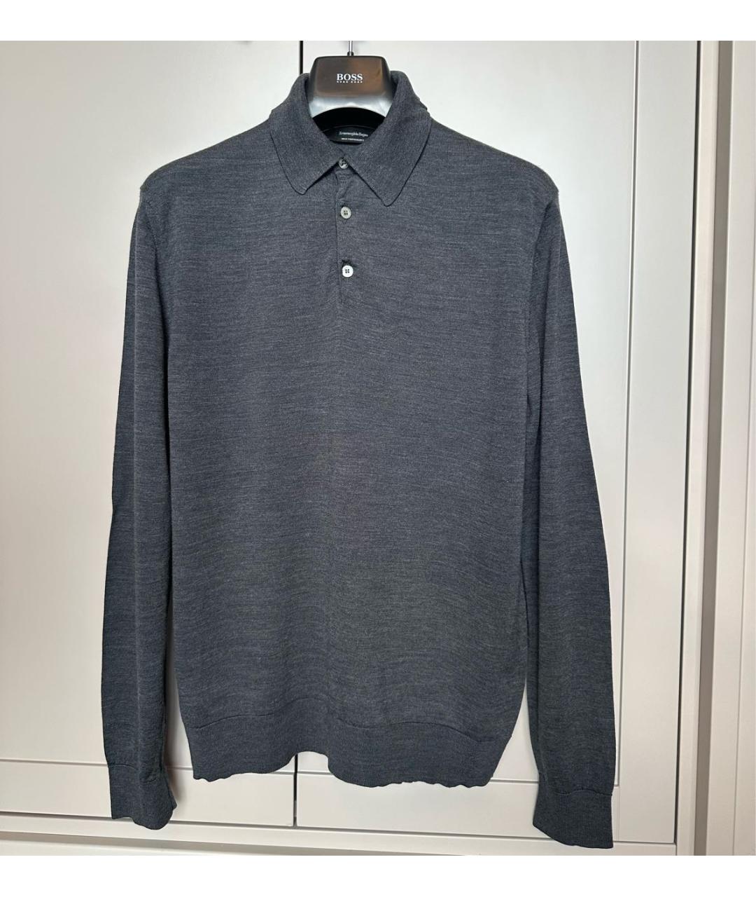 ERMENEGILDO ZEGNA XXX Серый шерстяной джемпер / свитер, фото 6