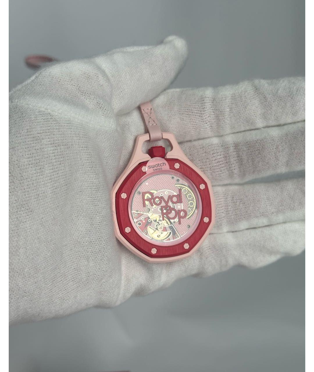 Swatch Розовые керамические часы, фото 4