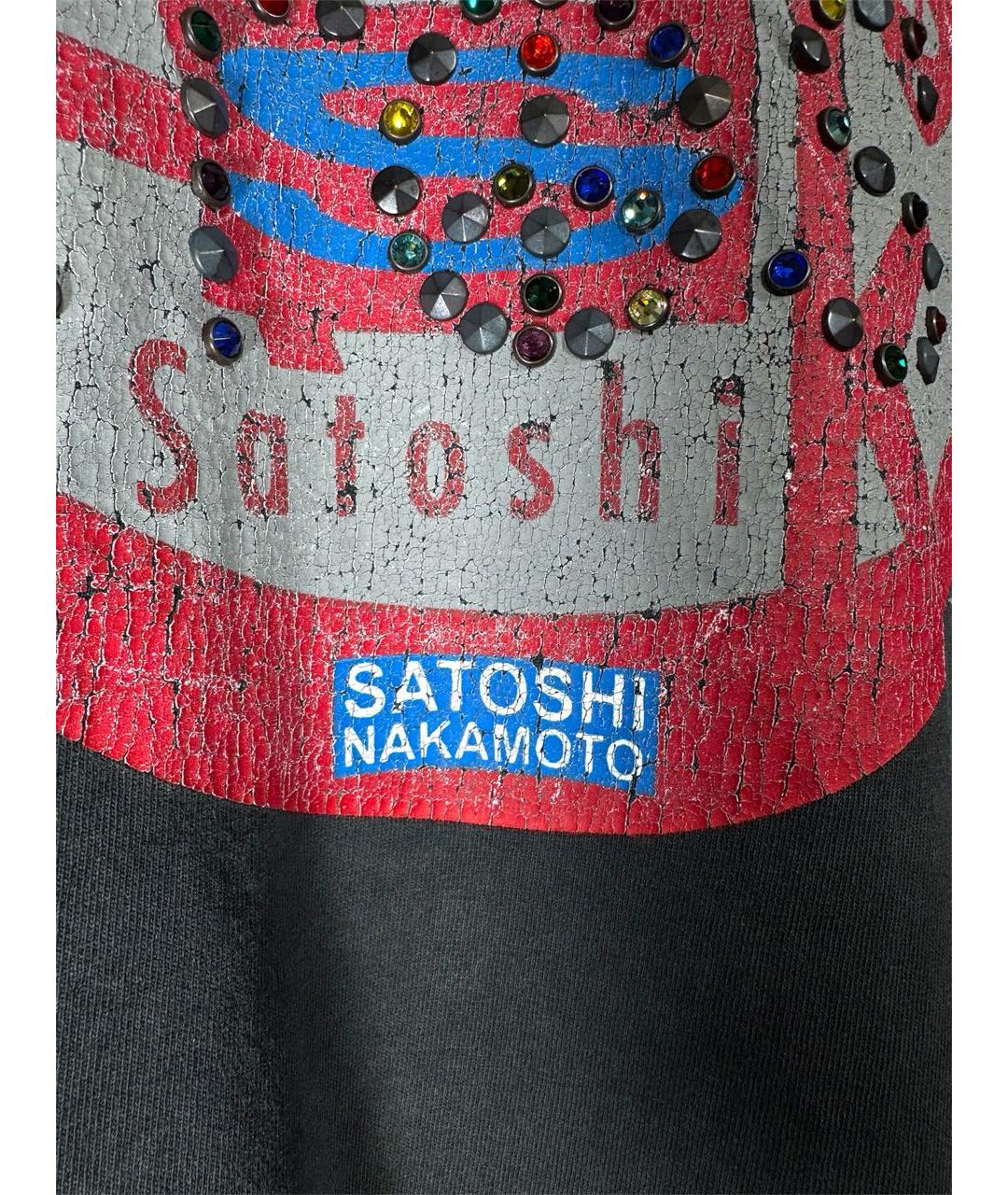 SATOSHI NAKAMOTO Черная футболка, фото 6