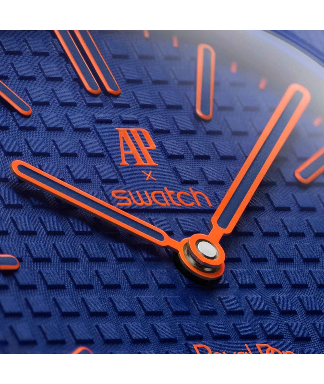 Swatch Темно-синие керамические часы, фото 5