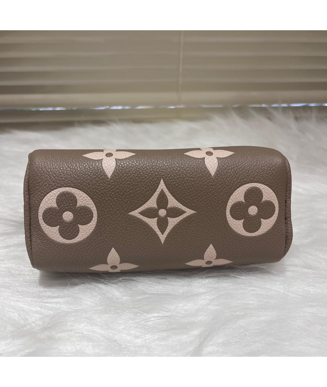 LOUIS VUITTON Серая кожаная сумка с короткими ручками, фото 5