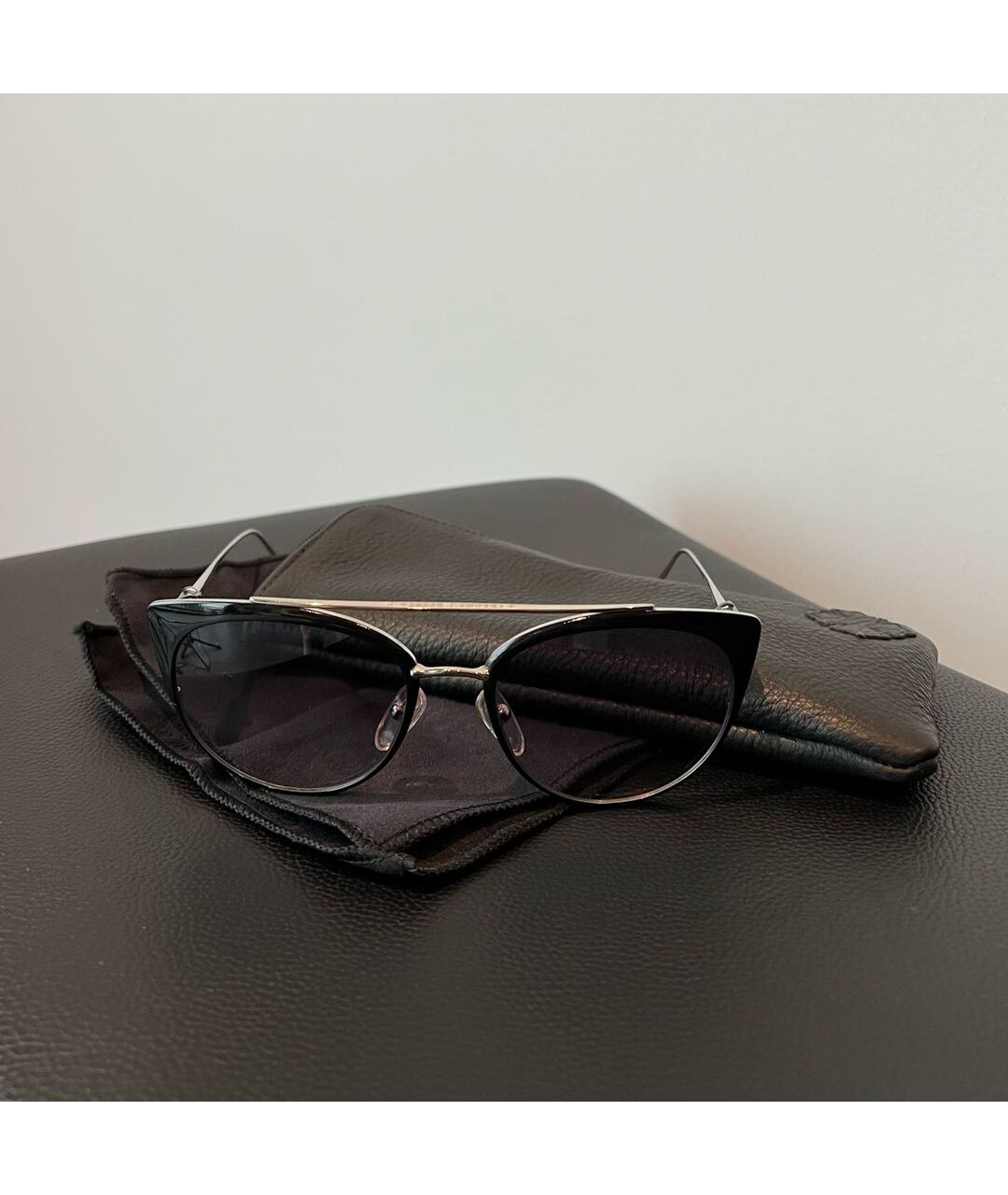 CHROME HEARTS Черные металлические солнцезащитные очки, фото 3