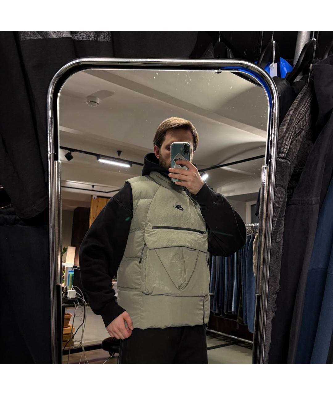NIKELAB Хаки синтетический жилет, фото 2