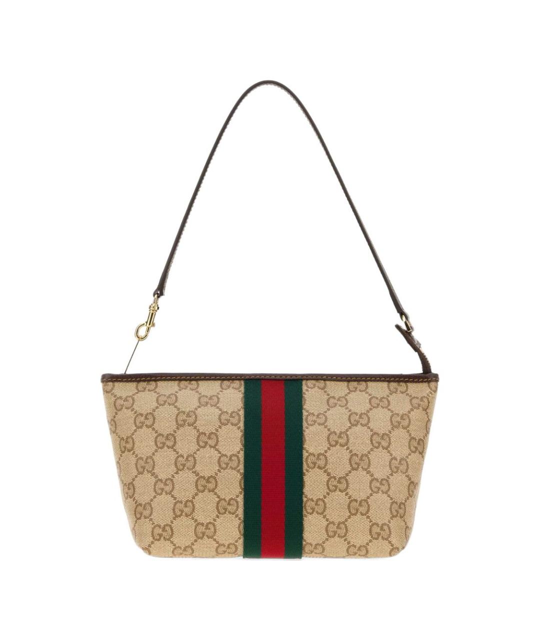 GUCCI Бежевая тканевая сумка тоут, фото 1