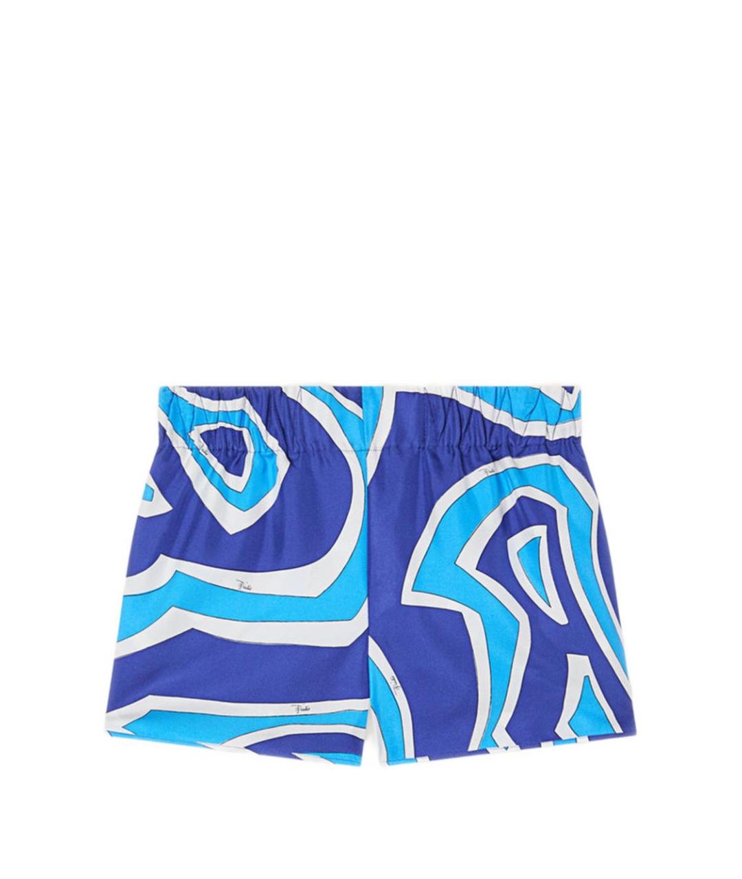 PUCCI Голубые шелковые шорты, фото 1
