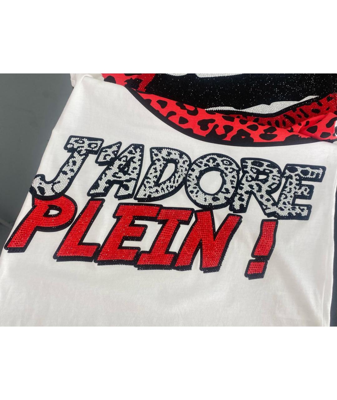 PHILIPP PLEIN Белая хлопковая футболка, фото 4