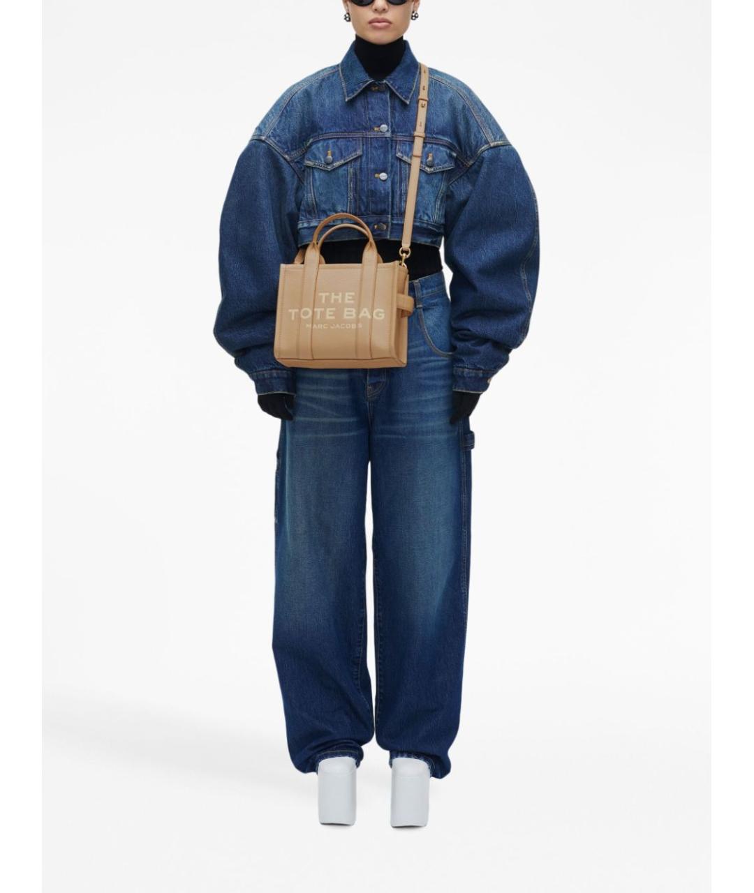 MARC JACOBS Бежевая кожаная сумка тоут, фото 4