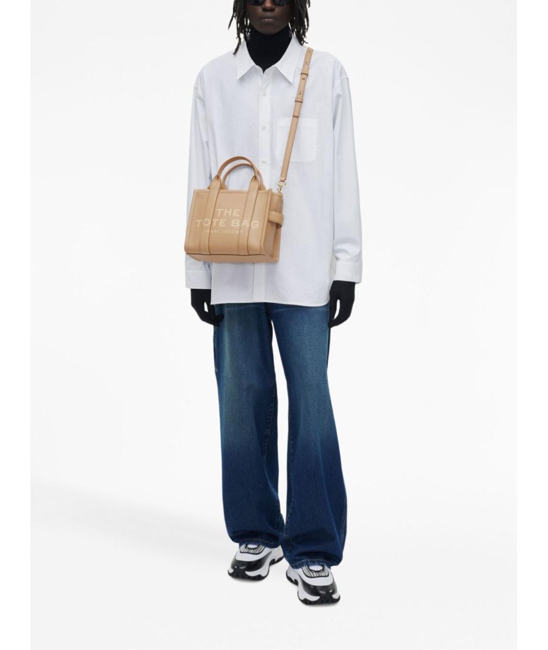 MARC JACOBS Бежевая кожаная сумка тоут, фото 3