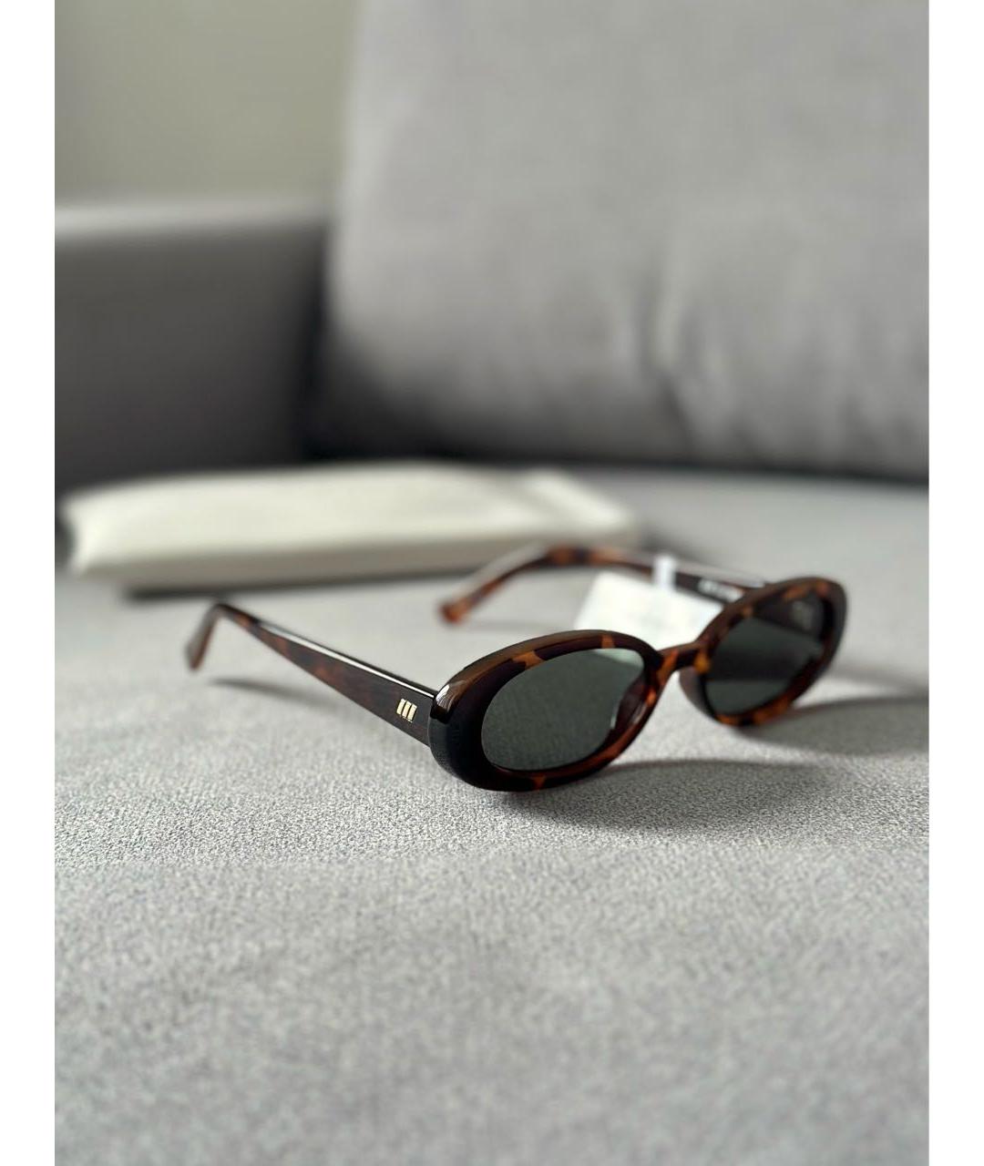 LE SPECS Коричневые пластиковые солнцезащитные очки, фото 4