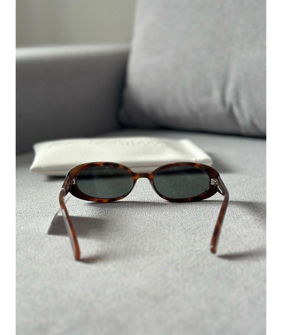 LE SPECS Коричневые пластиковые солнцезащитные очки, фото 5
