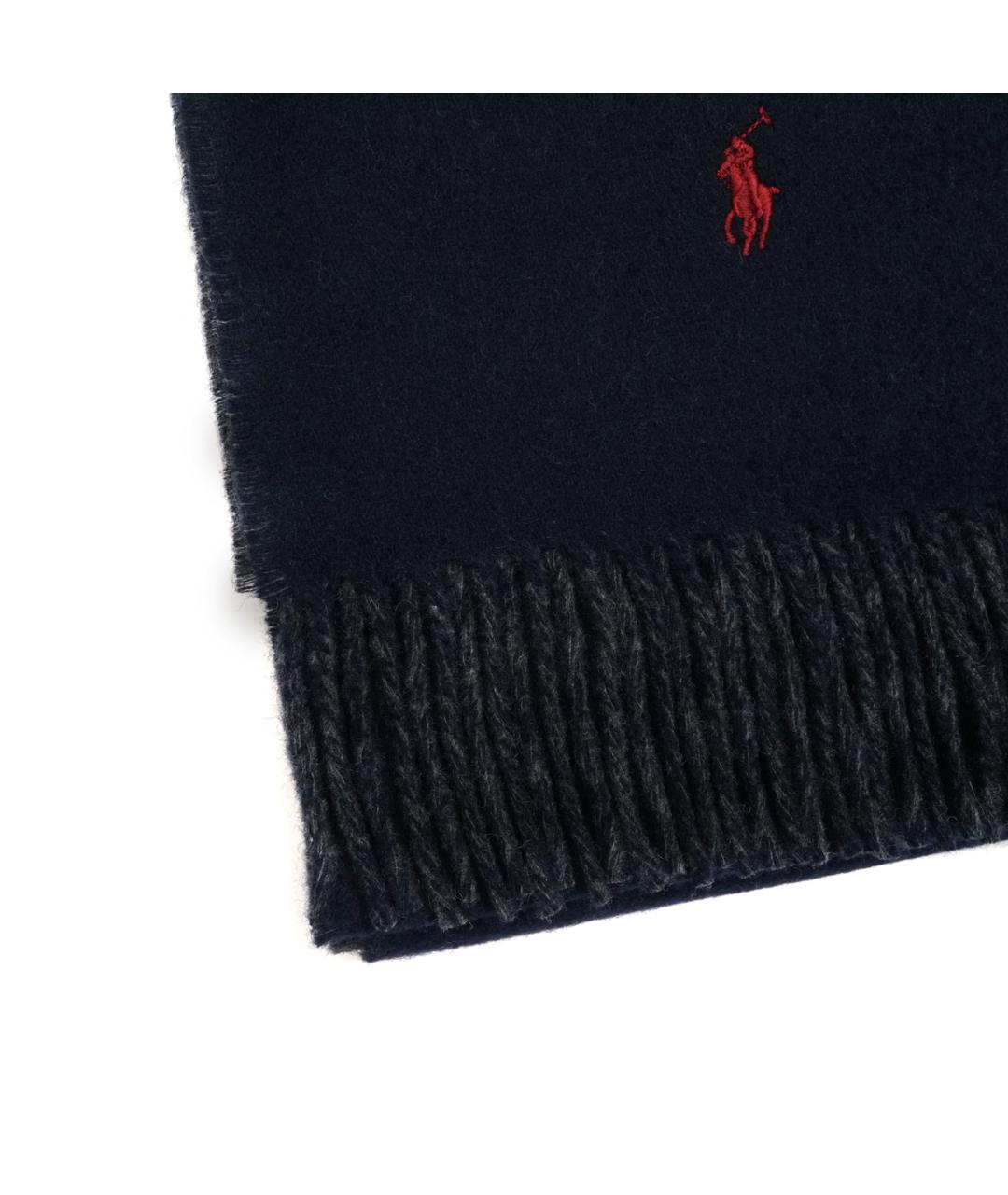 POLO RALPH LAUREN Темно-синий шерстяной шарф, фото 3