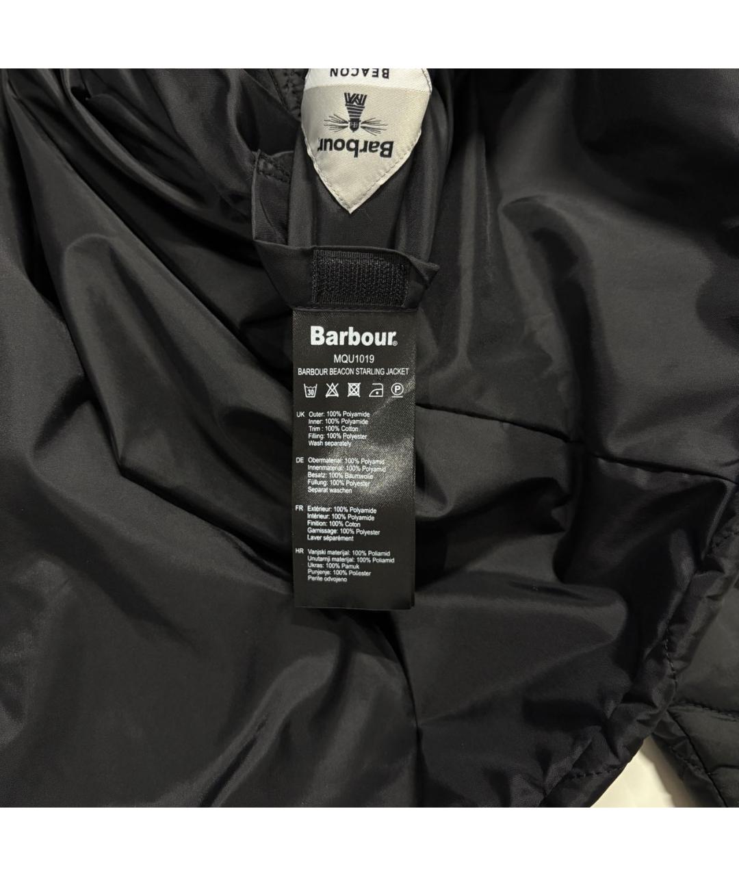 BARBOUR Черная синтетическая куртка, фото 8