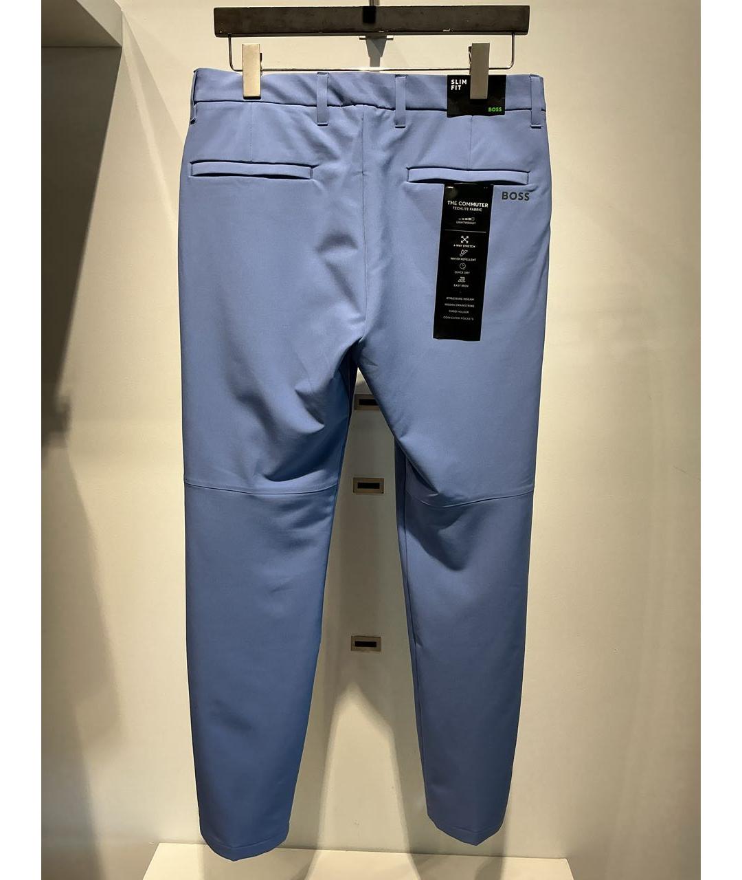 HUGO BOSS Фиолетовые полиэстеровые повседневные брюки, фото 3