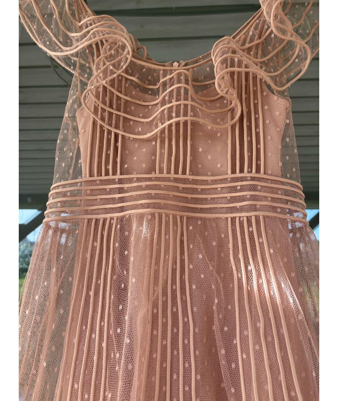 RED VALENTINO Розовое полиэстеровое вечернее платье, фото 4