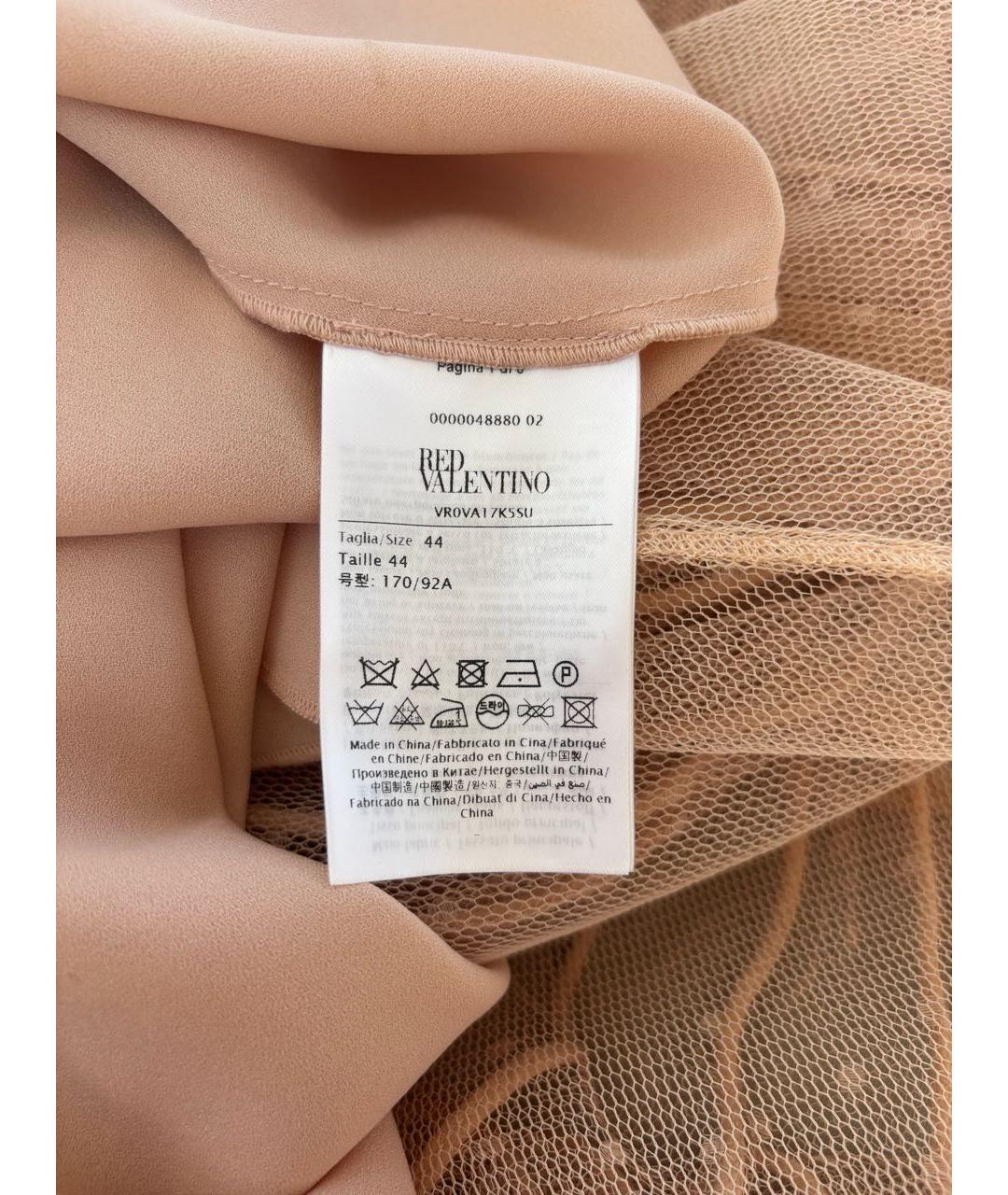 RED VALENTINO Розовое полиэстеровое вечернее платье, фото 6