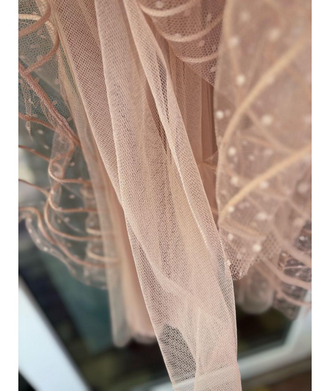 RED VALENTINO Розовое полиэстеровое вечернее платье, фото 5