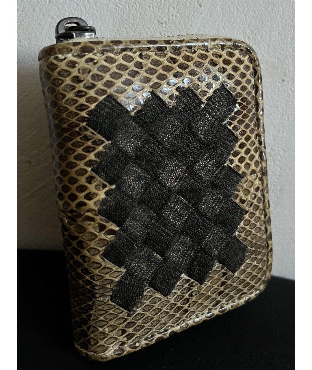 BOTTEGA VENETA Коричневый кошелек из экзотической кожи, фото 5