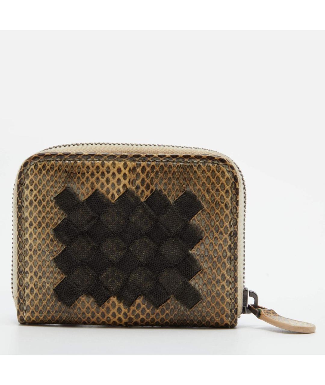 BOTTEGA VENETA Коричневый кошелек из экзотической кожи, фото 9