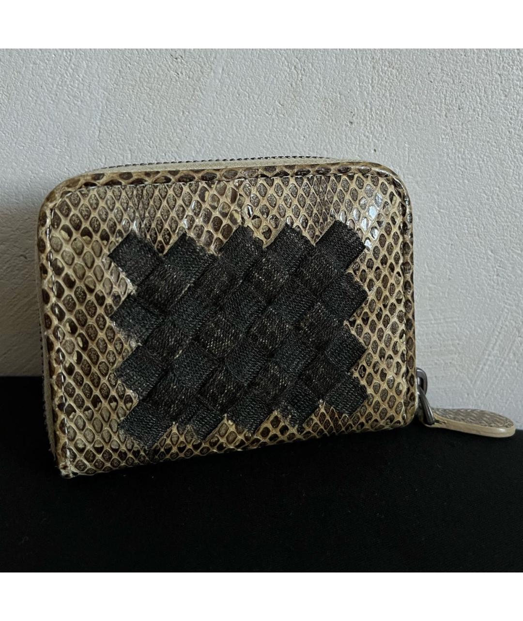 BOTTEGA VENETA Коричневый кошелек из экзотической кожи, фото 2