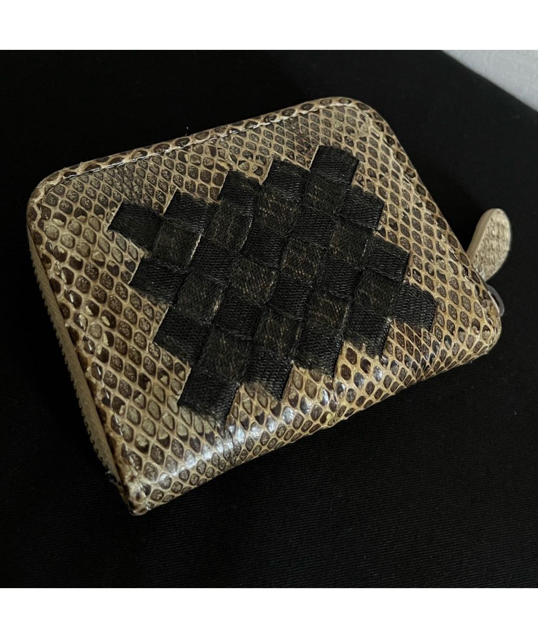 BOTTEGA VENETA Коричневый кошелек из экзотической кожи, фото 4