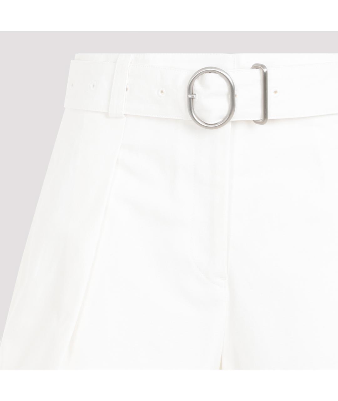 JIL SANDER Белые хлопковые шорты, фото 4