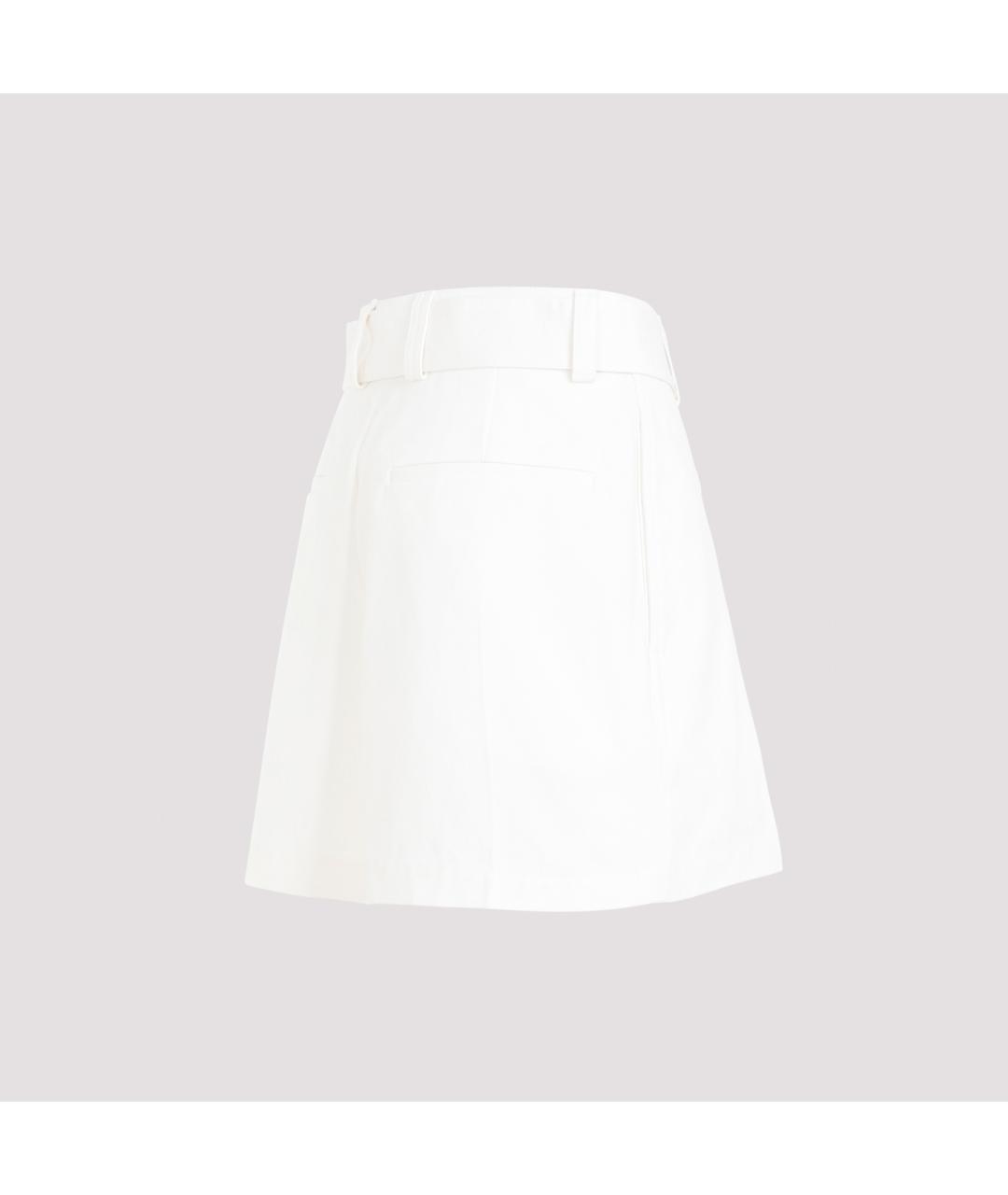 JIL SANDER Белые хлопковые шорты, фото 3