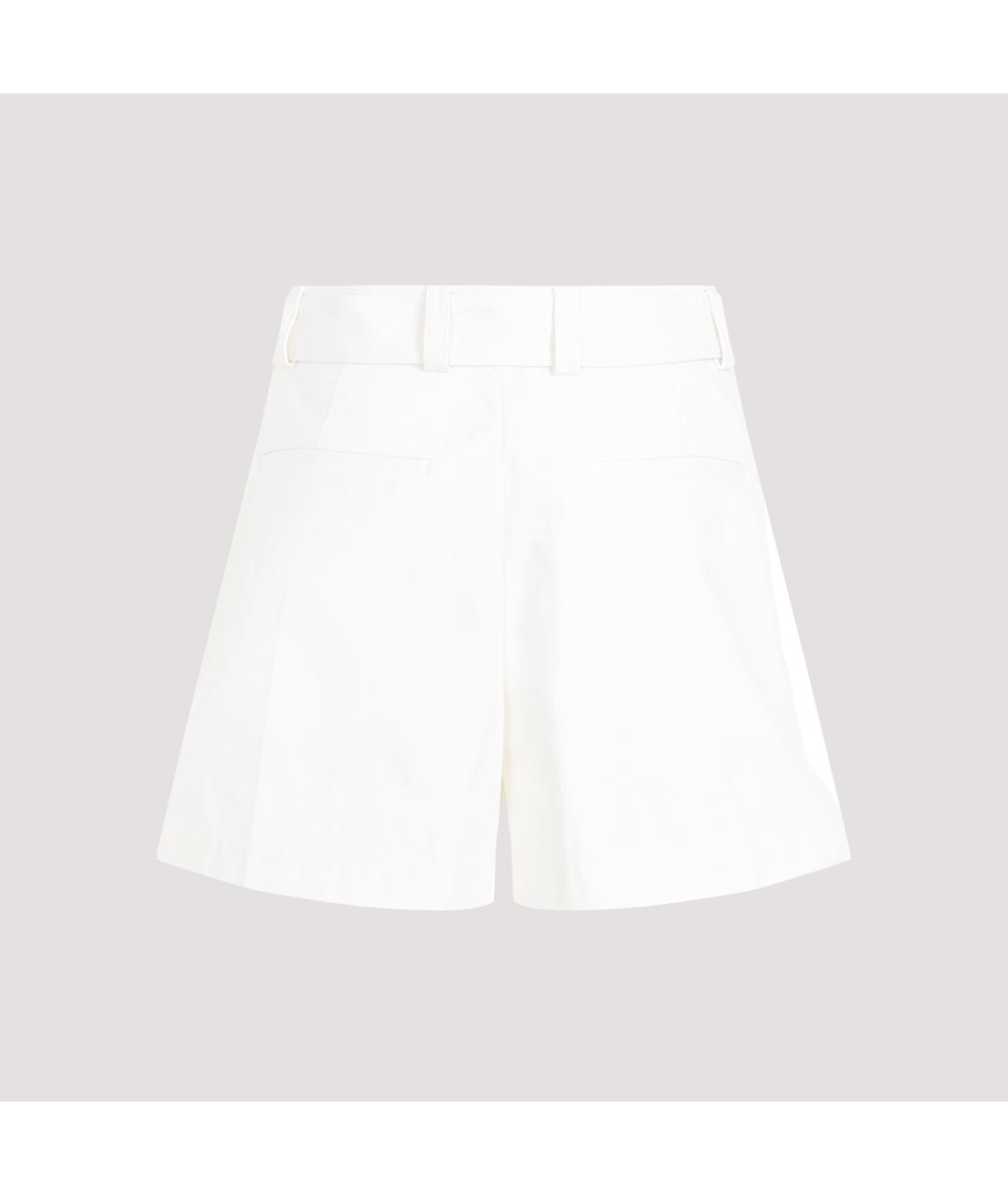 JIL SANDER Белые хлопковые шорты, фото 2
