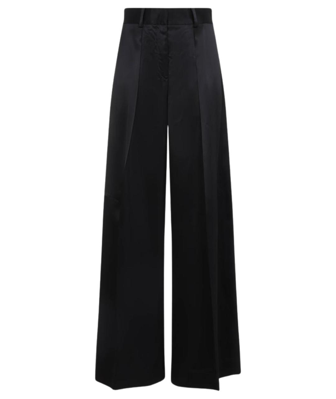 JIL SANDER Черные вискозные брюки широкие, фото 1