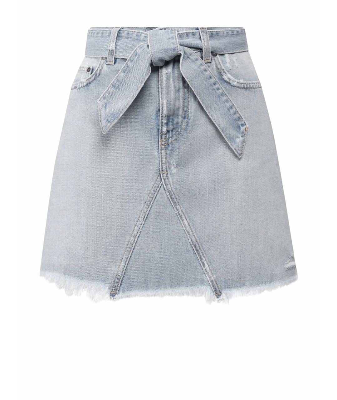 GIVENCHY Голубая хлопковая юбка мини, фото 10