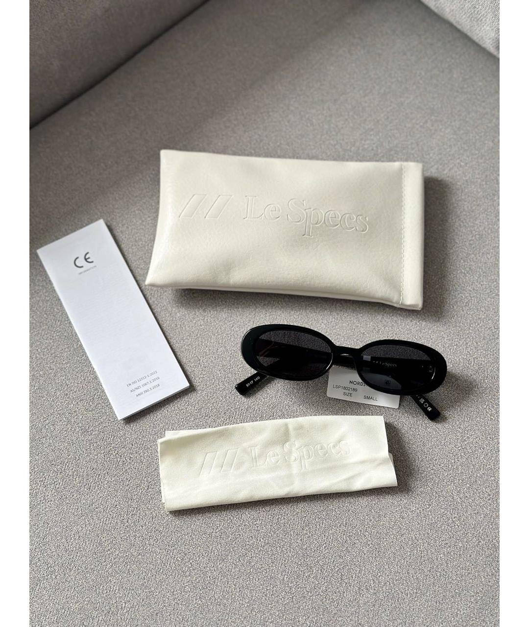 LE SPECS Черные пластиковые солнцезащитные очки, фото 2