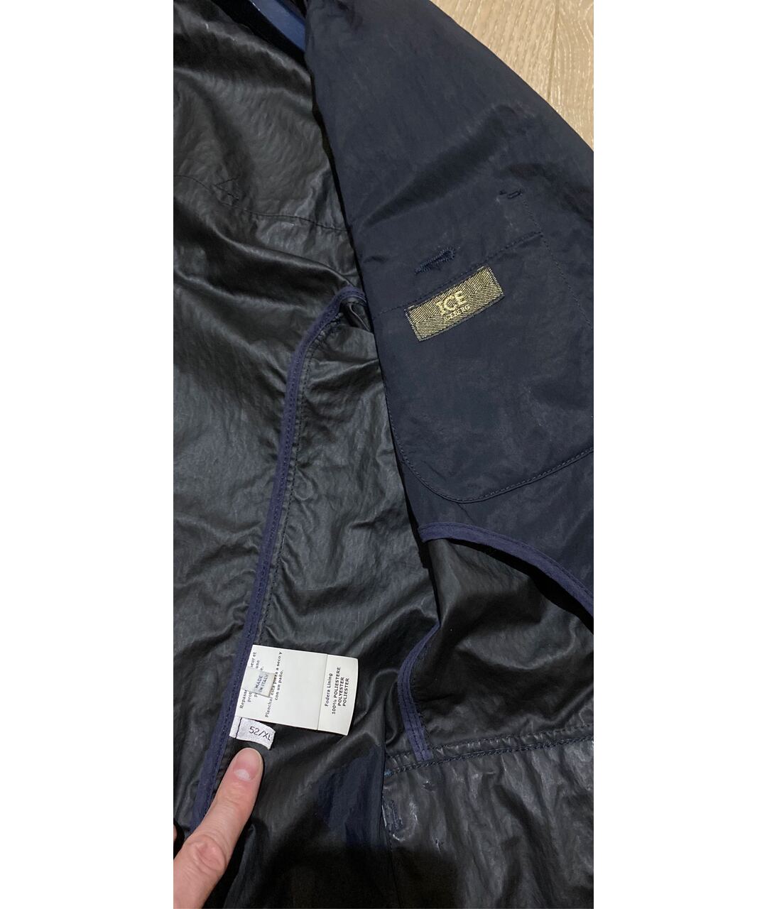 ICEBERG Темно-синий полиэстеровый пиджак, фото 2