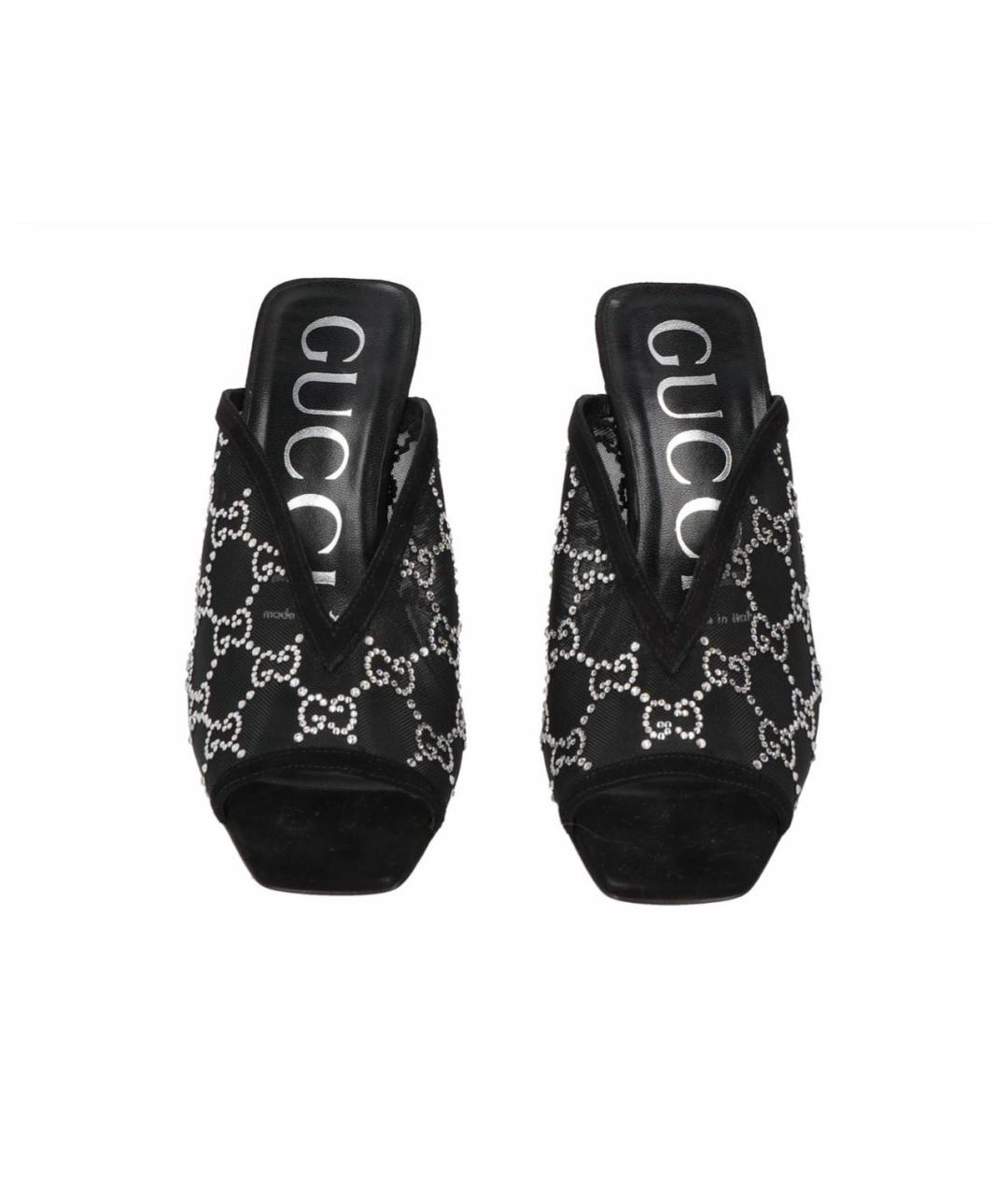 GUCCI Черные синтетические сандалии, фото 2