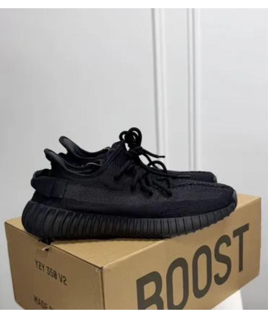 ADIDAS YEEZY Черные текстильные высокие кроссовки / кеды, фото 6