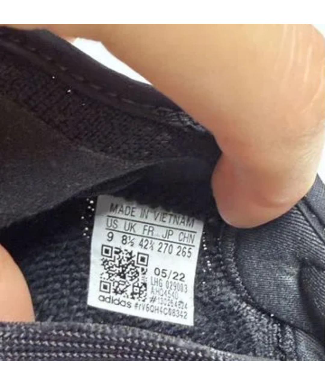 ADIDAS YEEZY Черные текстильные высокие кроссовки / кеды, фото 4