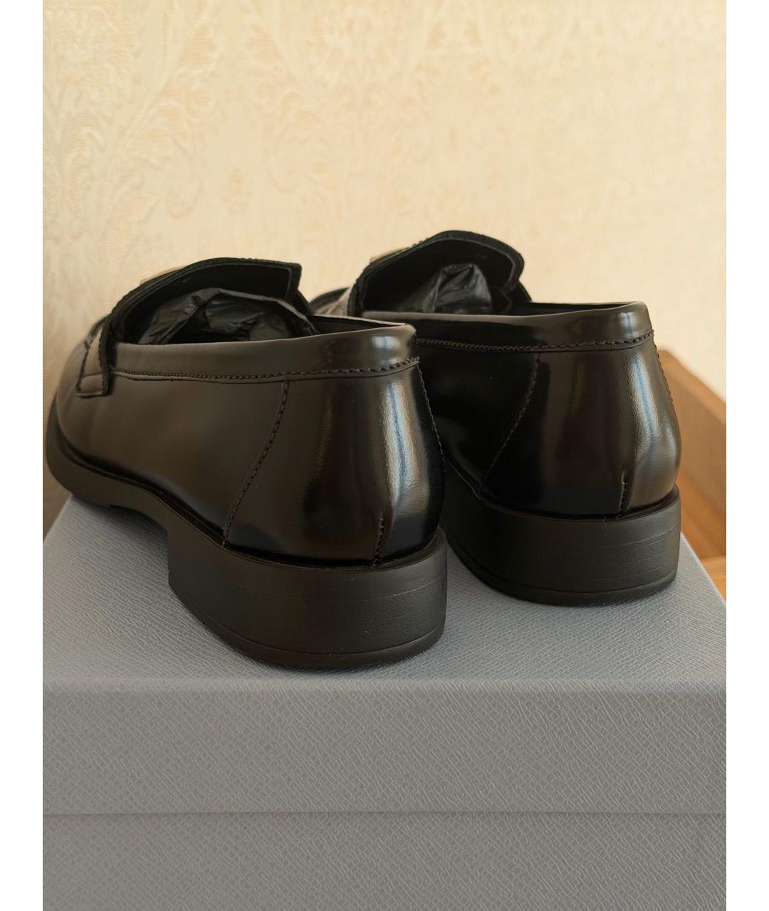 PRADA Черные кожаные лоферы, фото 4