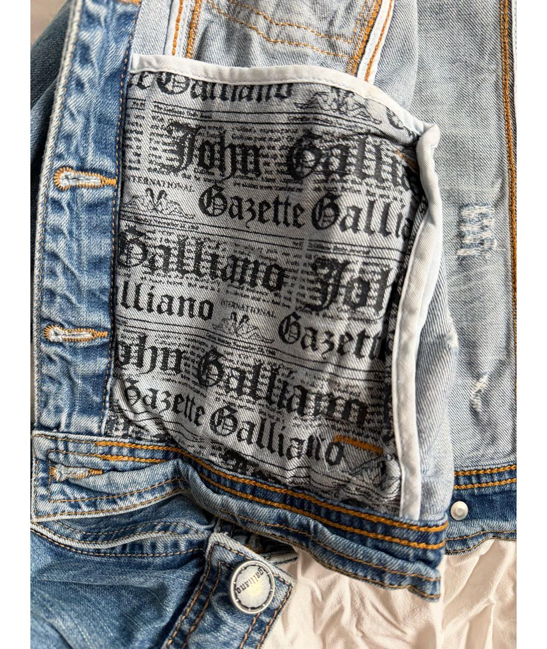 JOHN GALLIANO Голубая деним куртка, фото 5