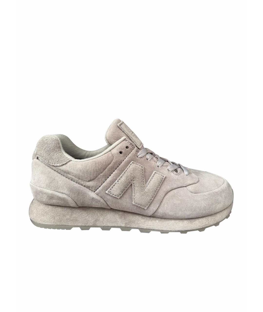 NEW BALANCE Серые замшевые низкие кроссовки / кеды, фото 1