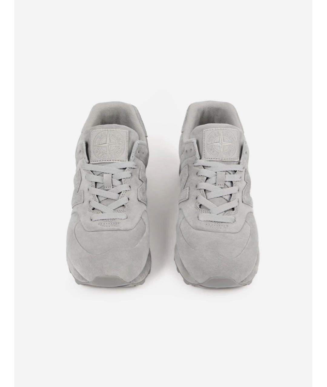 NEW BALANCE Серые замшевые низкие кроссовки / кеды, фото 2