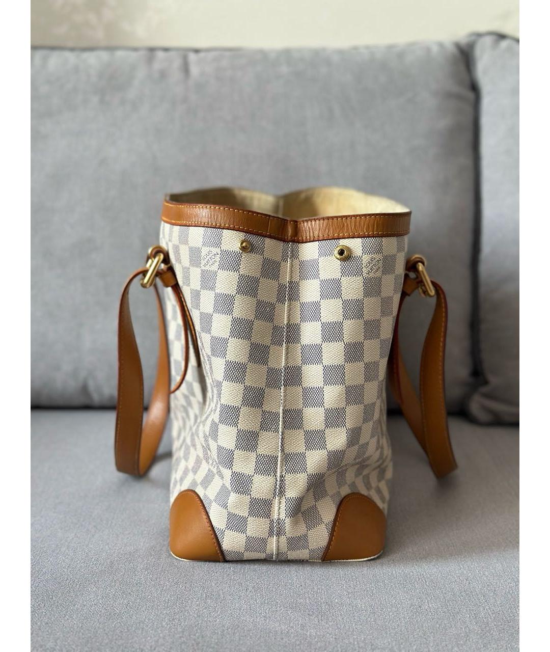 LOUIS VUITTON Белая кожаная сумка с короткими ручками, фото 6