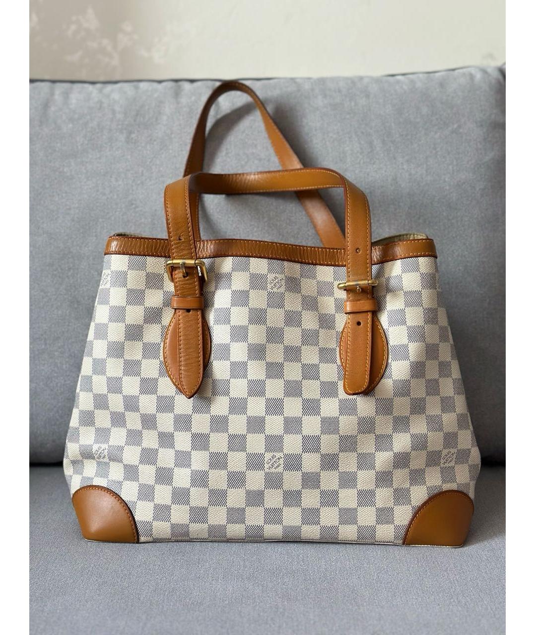 LOUIS VUITTON Белая кожаная сумка с короткими ручками, фото 4