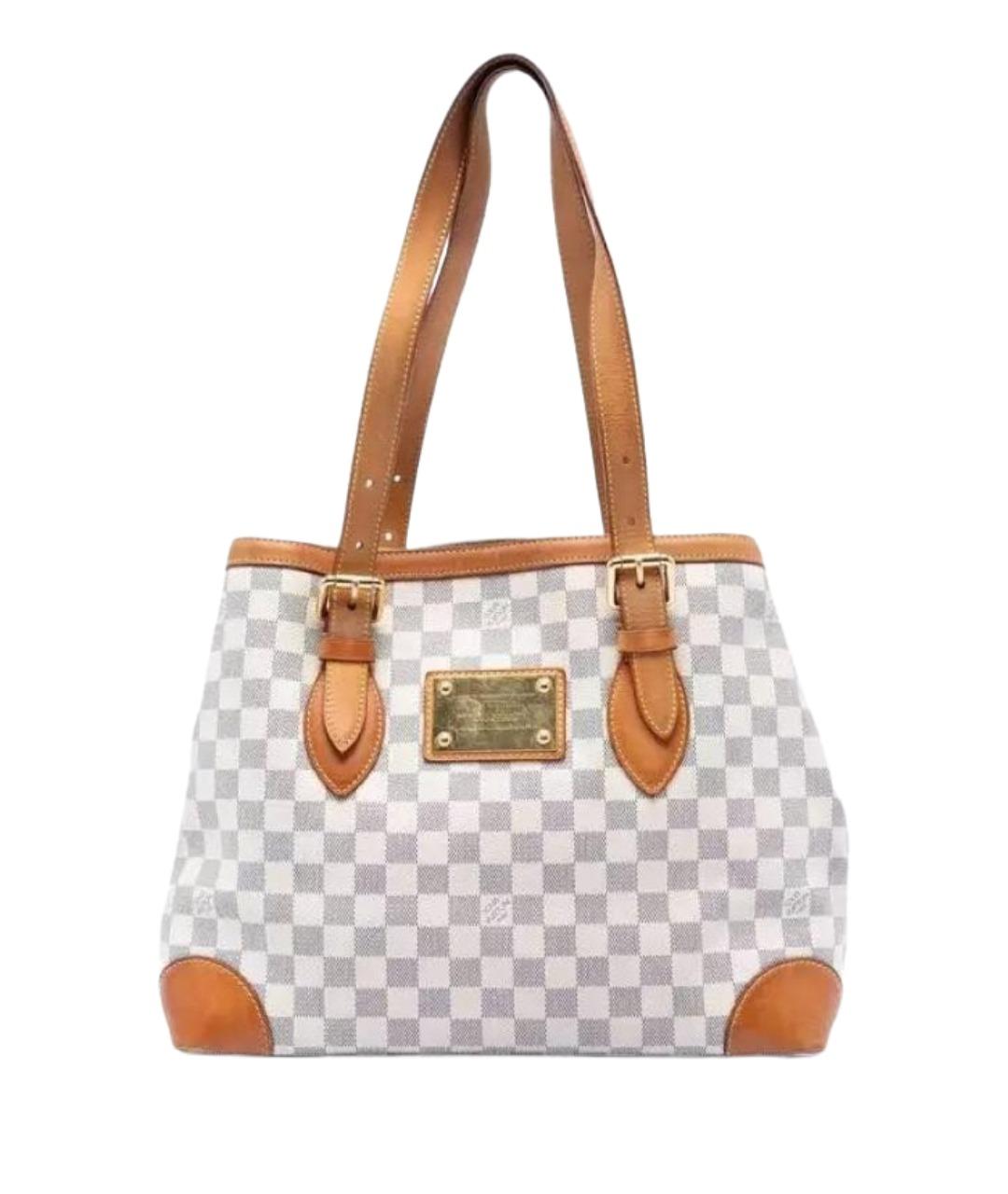 LOUIS VUITTON Белая кожаная сумка с короткими ручками, фото 1