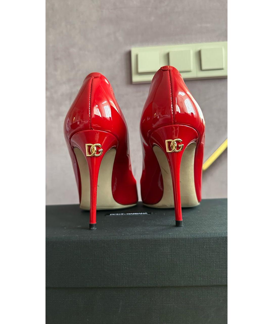 DOLCE&GABBANA Красные туфли из лакированной кожи, фото 6