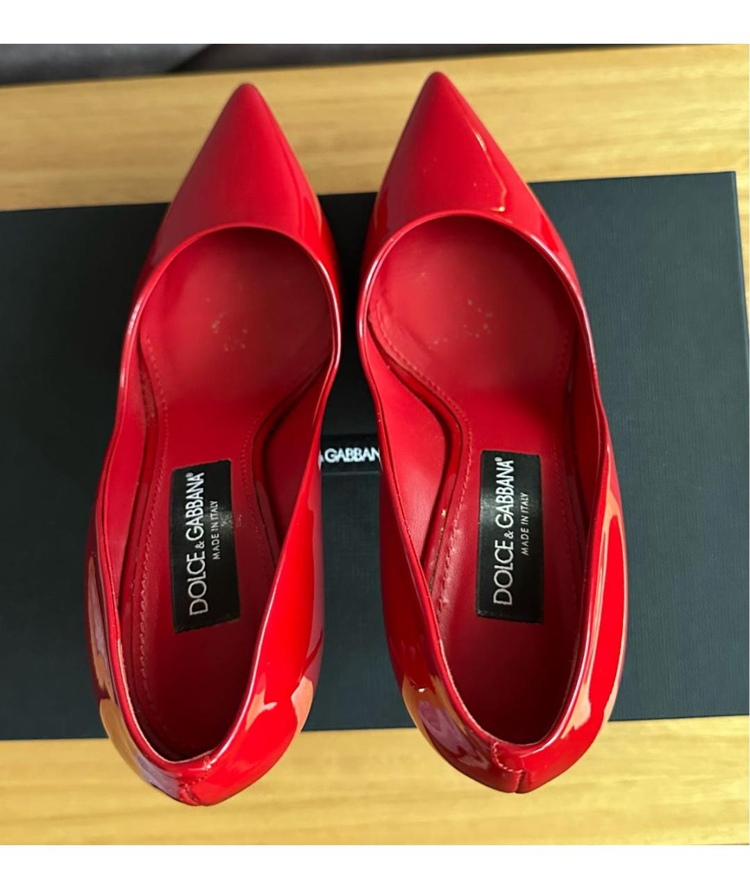 DOLCE&GABBANA Красные туфли из лакированной кожи, фото 3